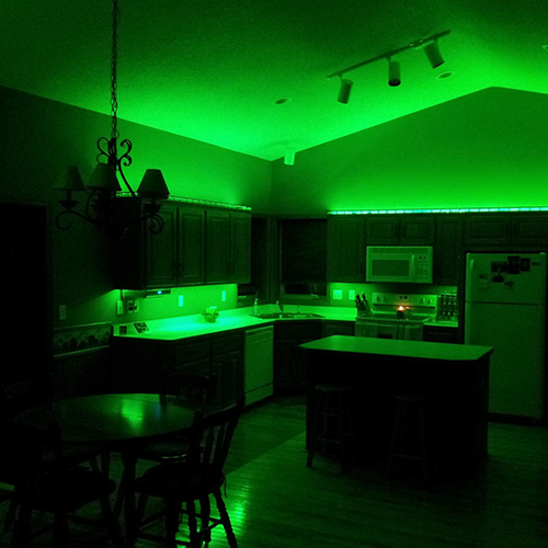 LED neon flex 220V groen IP67 dimbaar per-meter plug & play 3