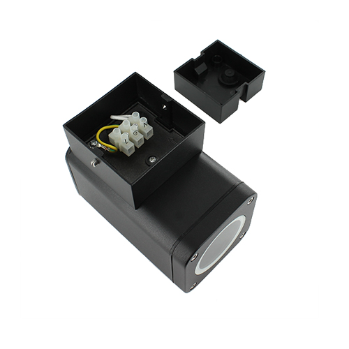 Wandlamp LED armatuur GU10 fitting IP65 waterdicht vierkant 1x achterkant